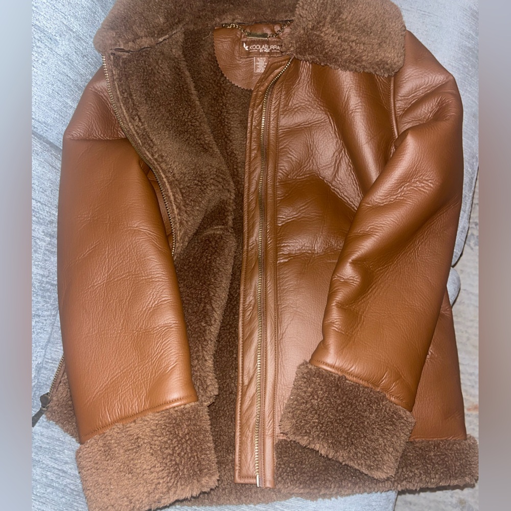 Motorcycle leather and shearling Ugg by kookaburra jacket